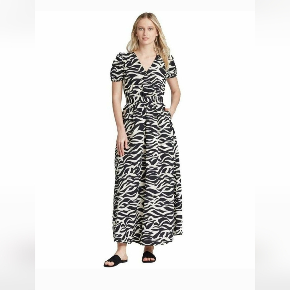 Who What Wear Monochrome Animal Print Maxi Dress